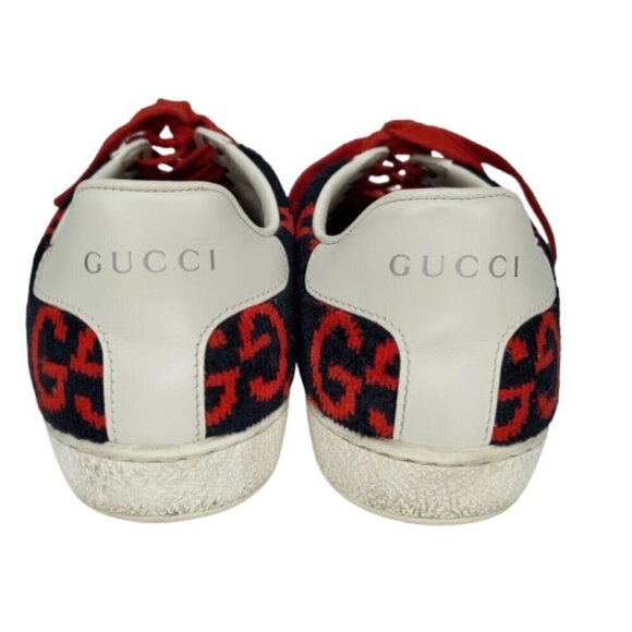 Gucci Ace GG Terry Cloth Lace Up Sneakers - Picture 5 of 10